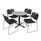 Cain Cain Round Table & Chair Set, Wood, Metal, Polypropylene Top TB30RNDPL44BK - alternate 1